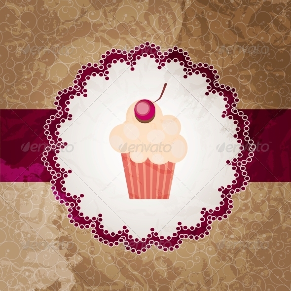 cupcake invitation background - Food Objects