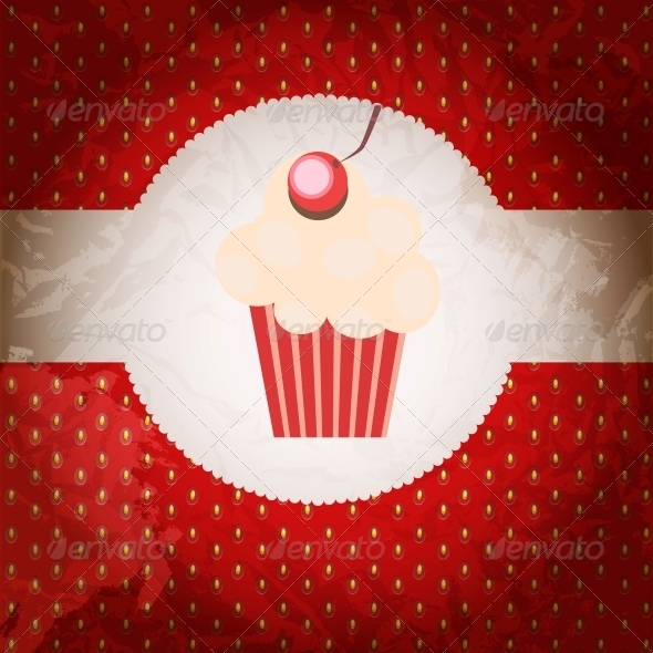 cupcake invitation background - Food Objects