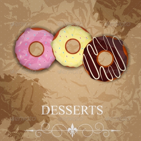 Vector dessert menu - Food Objects