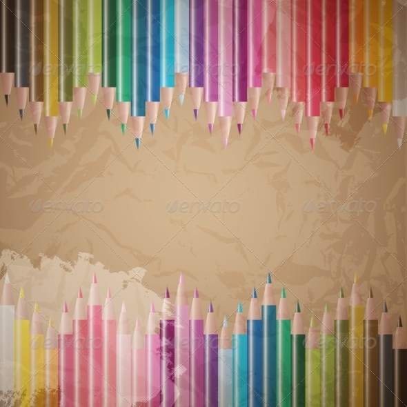 vector set of colored pencils - Miscellaneous Vectors