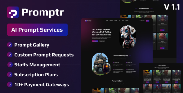 Promptr - Subscription Based AI Prompt Services