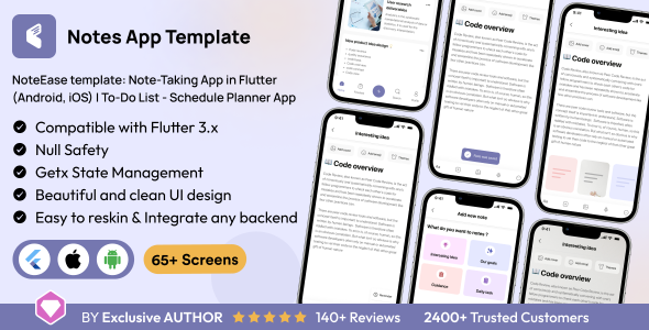 flutter notes app template banner