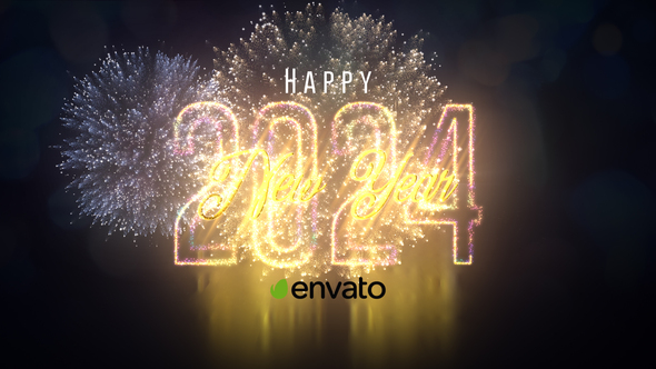 2024 Happy New Year V2 Logo Stings template preview