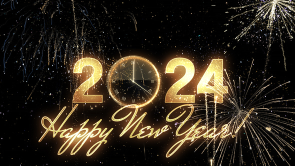 Glamorous New Year Countdown Clock 2024 V1