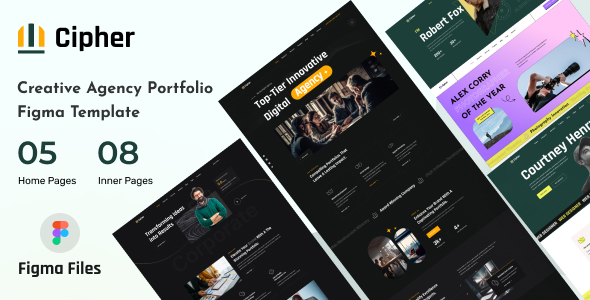 Cipher - Creative Agency Portfolio Figma Template