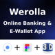 Online Banking Digital Wallet ANDROID IOS FIGMA UI Kit Werolla Life time Update Ionic
