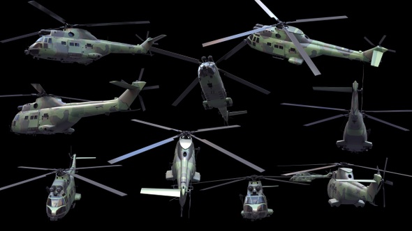 Military Helicopter Action (13 Videos) Pack