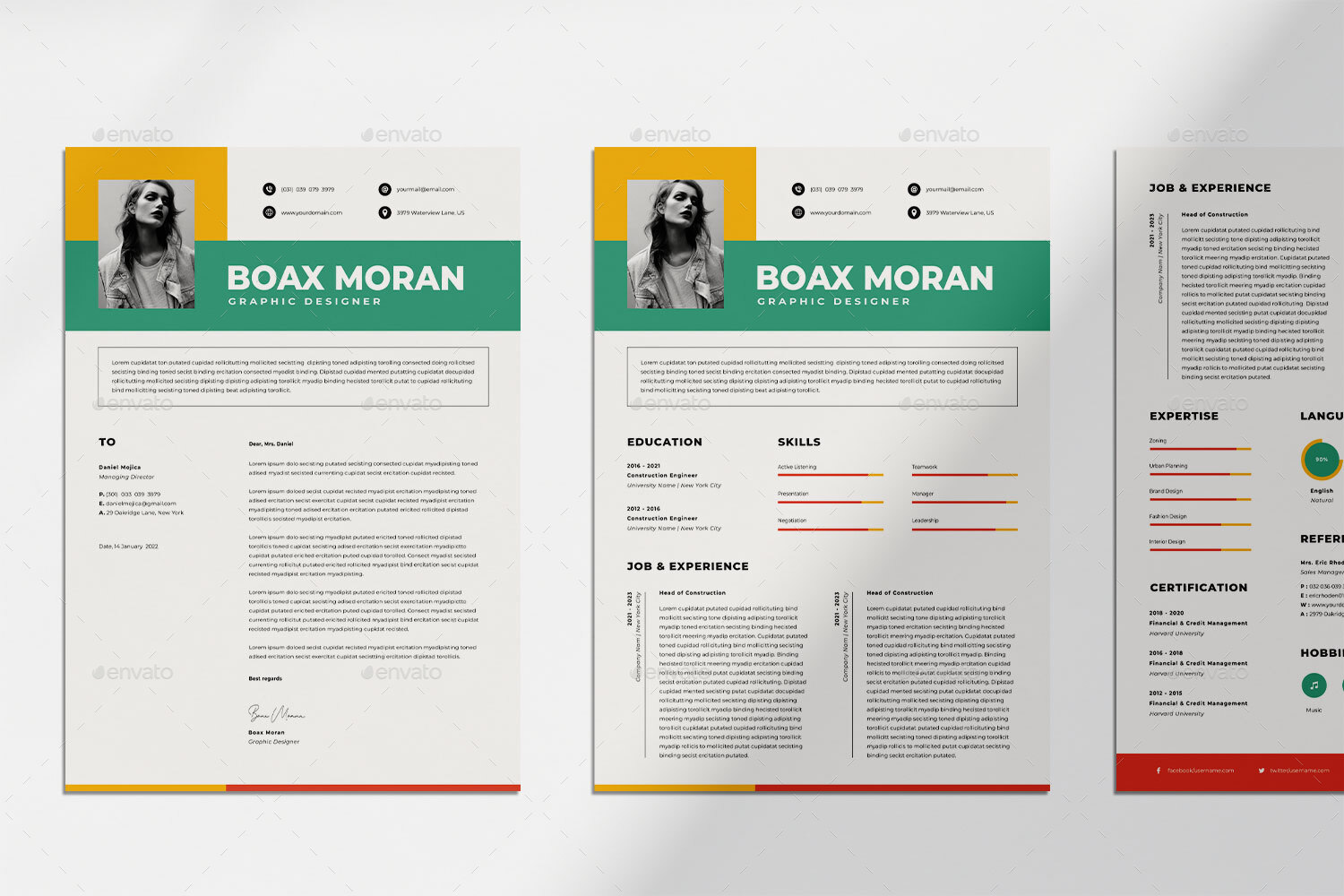 Resume Word Template, Print Templates | GraphicRiver