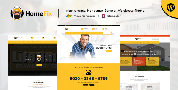 Home Fix - Maintenance, Handyman Services Theme