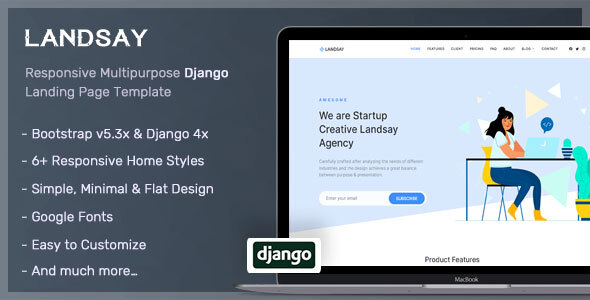 Landsay - Django Landing Page Template