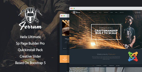 Ferrum - Joomla 5 Welding And Metal Works Template