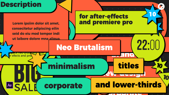 Neo Brutalism Titles | Ae & Pr