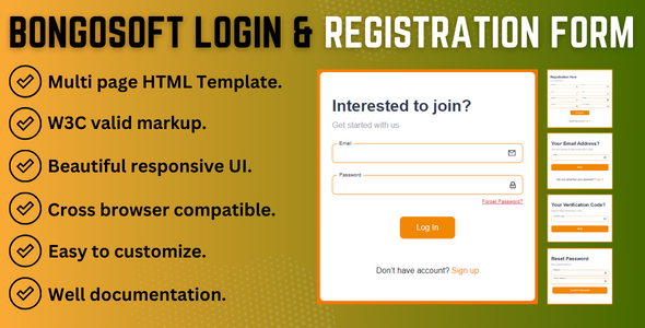 Bongosoft Login & Registration Form