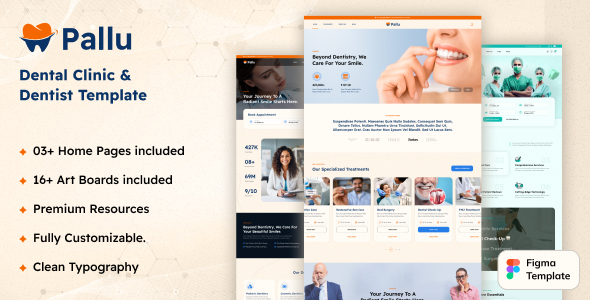 Pallu - Medical & Dental Clinic Figma Template