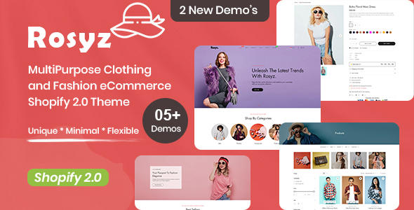 Rosyz – MultiPurpose Clothing and Fashion eCommerce Shopify 2.0 Theme