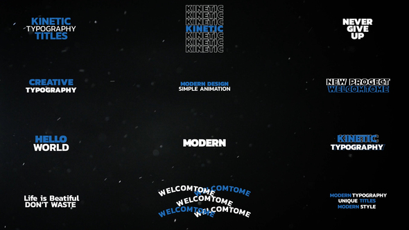 Kinetic Typography Titles | AE Titles template preview