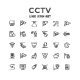 Set Line Icons of CCTV