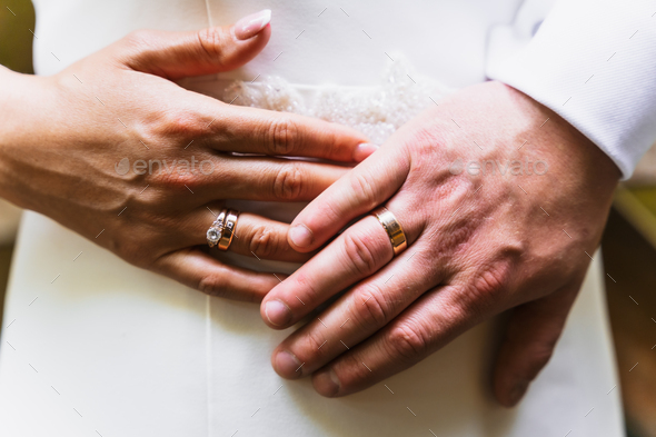 Premium Photo | Groom hands holding bride hands with wedding ring in thai  wedding ceremony traditional.