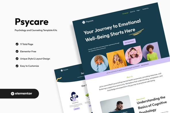 Psycare - Psychology and Counseling Template Kits