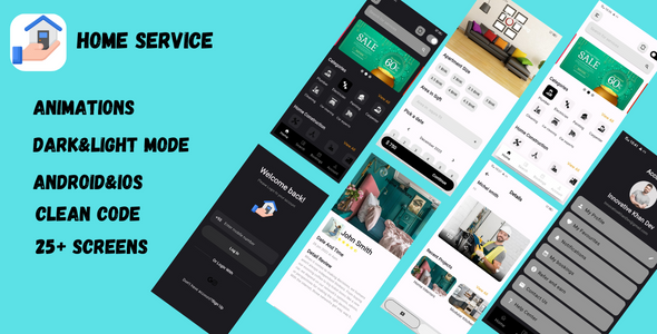 Home Service: On-Demand Home Service Handyman App Flutter ui
