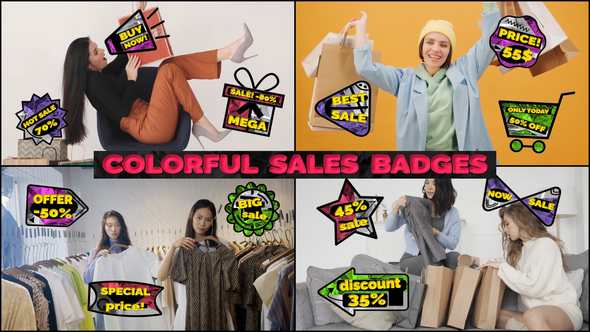 Colorful Sales Badges