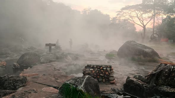 Hot Spring in Chae Son National Park, Northern Thailand alt