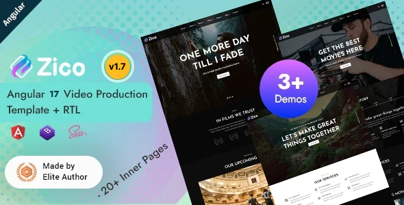 Zico - Angular 17+ Video Production & Media Release Template