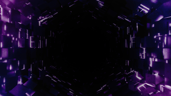 Purple & Pink Tunnel Background VJ Loop Animation In HD, Motion Graphics