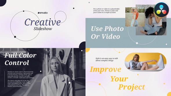 Stylish Creative Slideshow for DaVinci Resolve