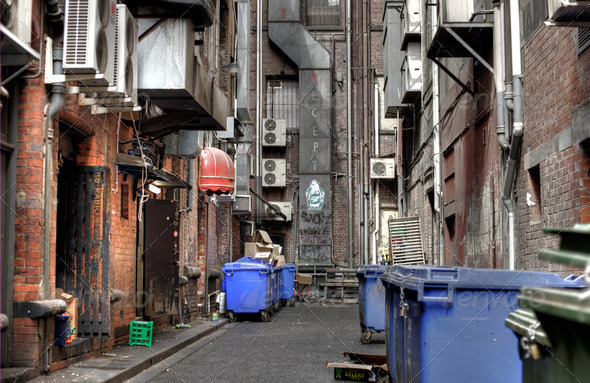 Melbourne Alleyway - Stock Photo - Images