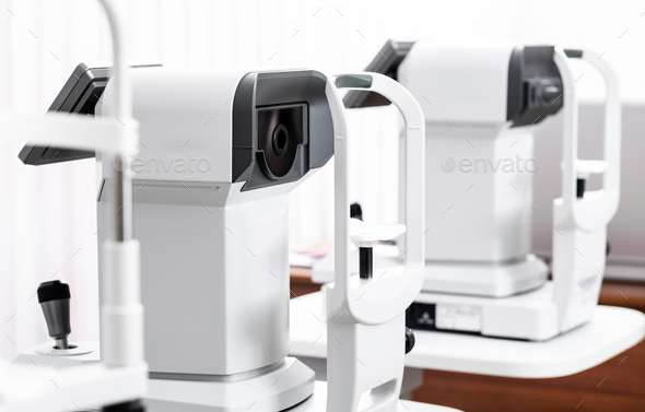 Special modern ophthalmologic clinic white diagnostics devices