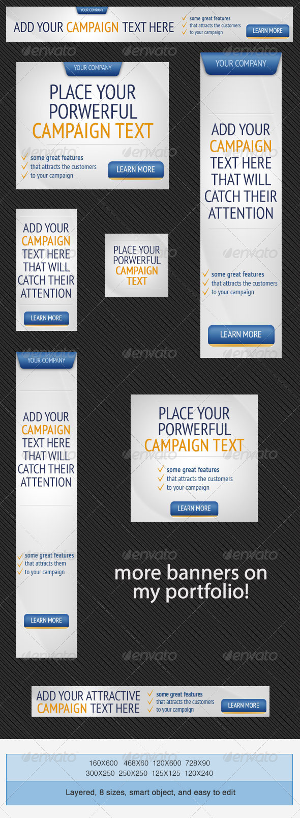 Web Marketing PSD Banner Ad Template - Banners & Ads Web Elements
