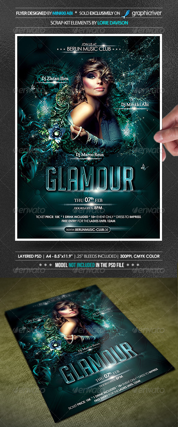 Glamour Party Poster/Flyer - Events Flyers
