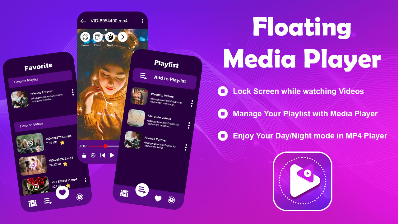 Floating Media Player - Floating Video Player - All Formats Video Player -  Android Player - Float by Elveeinfotech