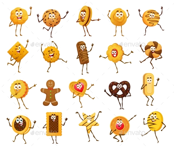 [DOWNLOAD]Cartoon Cookie Cracker and Gingerbread Characters