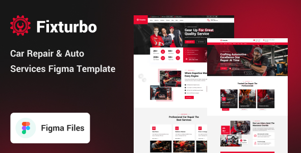 Fixturbo - Car Repair & Auto Services Figma Template