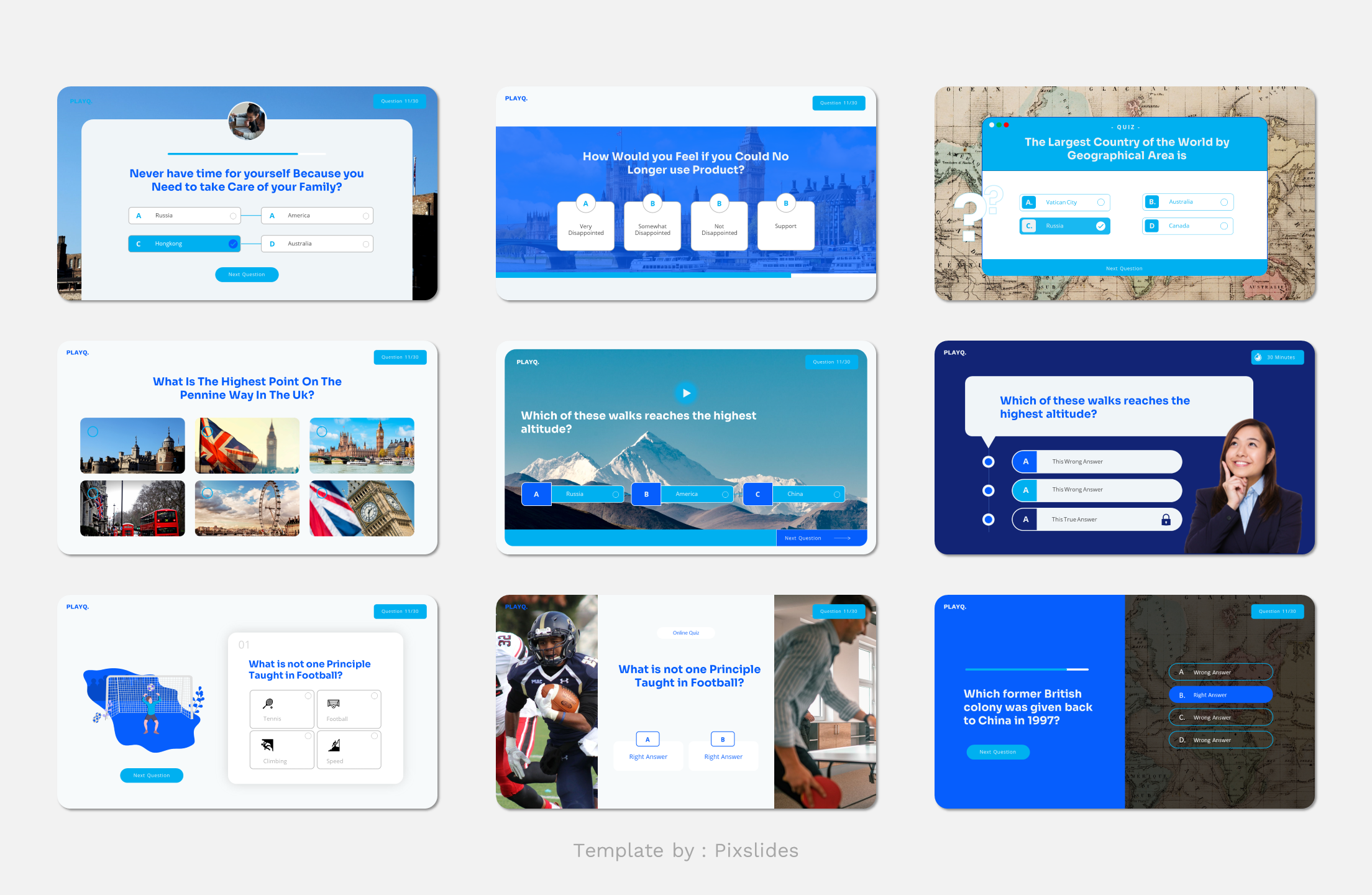 PlayQ - Quiz PowerPoint Presentation Template, Presentation Templates