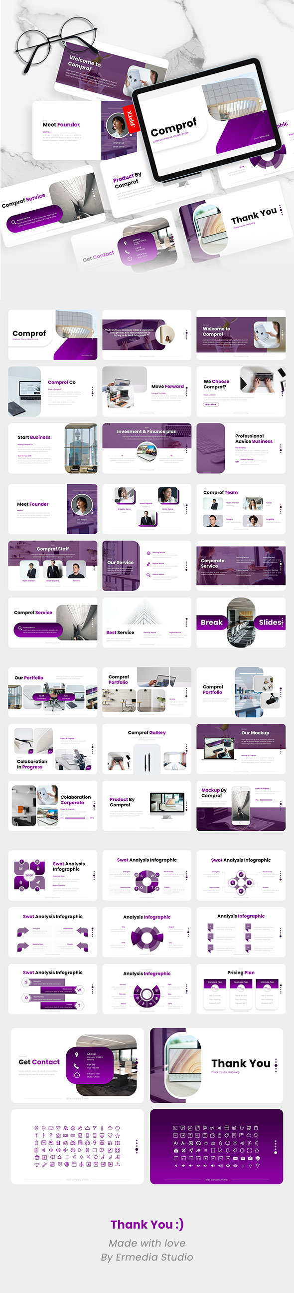 Comprof – Company Profile PowerPoint Template
