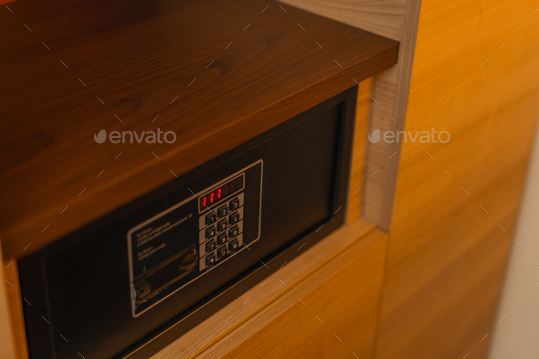a safe in a hotel room a small storage room for personal belongings Theft keeping valuables