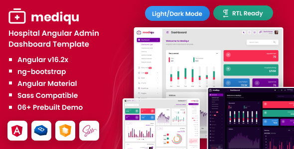 Mediqu - Hospital Angular Admin Dashboard Template