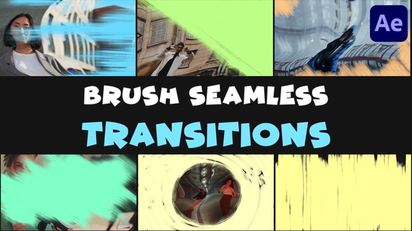 Seamless Brush Transitions | After Effects Elements template preview