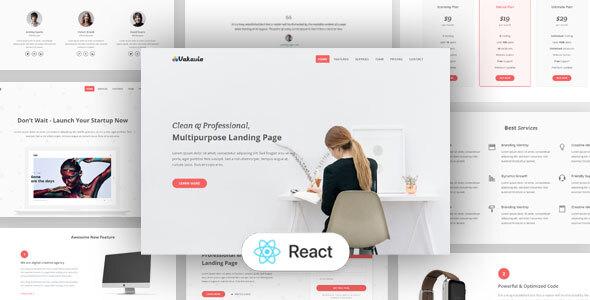 Vakavia - React Landing Page Template