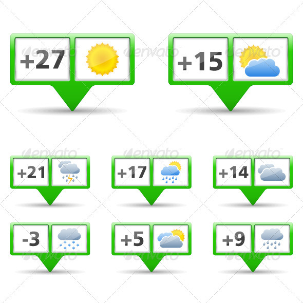 Weather Icons - Web Elements Vectors