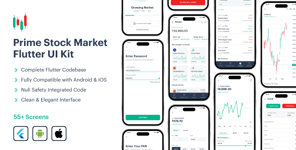 [DOWNLOAD]Prime Stock Market Flutter App UI Kit