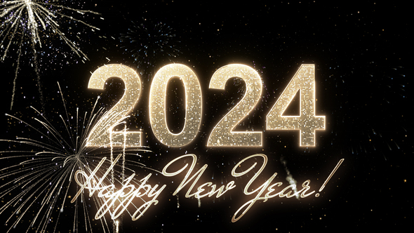 Modern New Year Countdown Clock Motion 2024