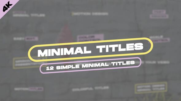 Minimal Titles V2 | After Effects