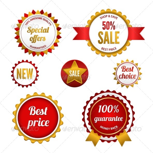 Set of Sale Badges, Labels and Stickers - Retail Commercial / Shopping
