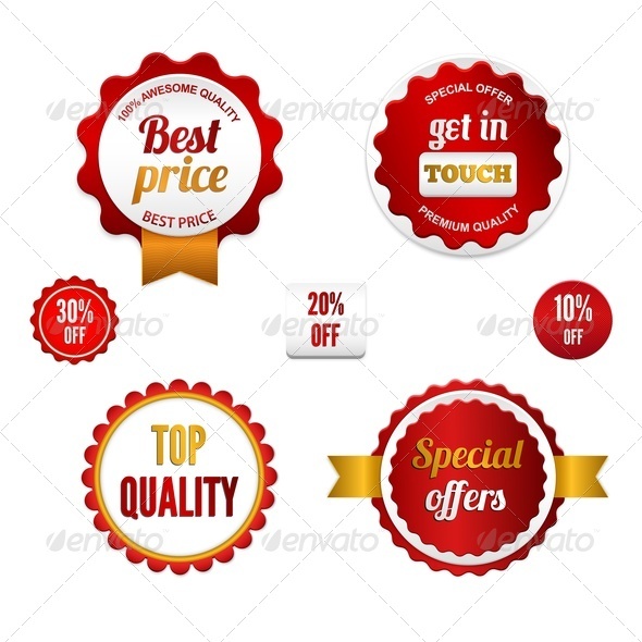 Set of Sale Badges, Labels and Stickers - Retail Commercial / Shopping