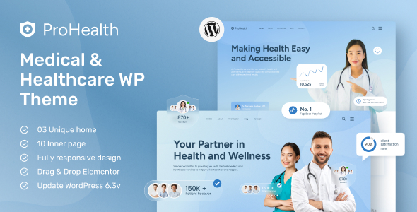 ProHealth - Creative WordPress Theme For Medical and Healthcare