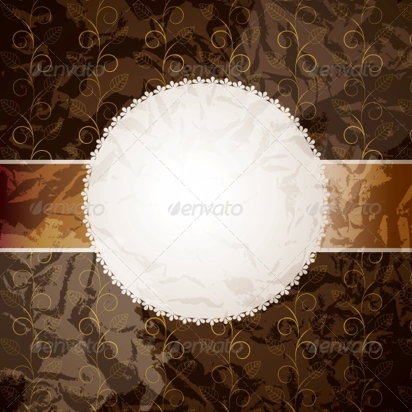 Vector greeting golden card or cover. Space for yo - Backgrounds Decorative